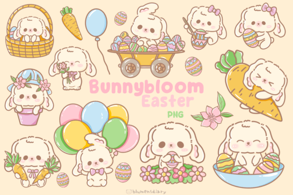 Download Kawaii Easter Bunny Clipart - Bunny clipart Collection