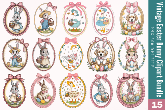 Download Vintage Easter Bunny Clipart Sublimation - Bunny clipart Collection