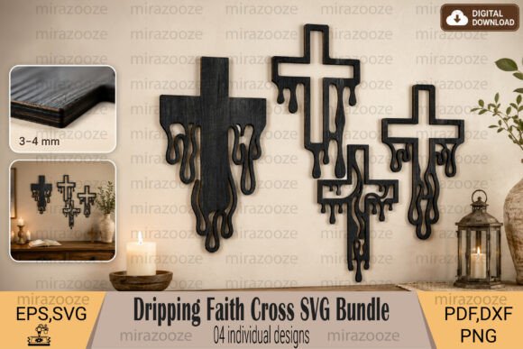 Download Dripping Faith Cross SVG Bundle - Premium Resources